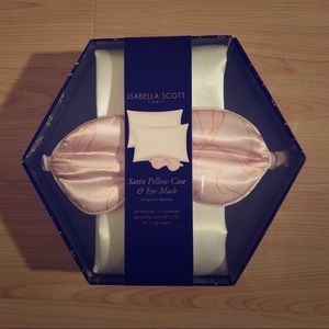 Satin pillow case and sleeping eye mask